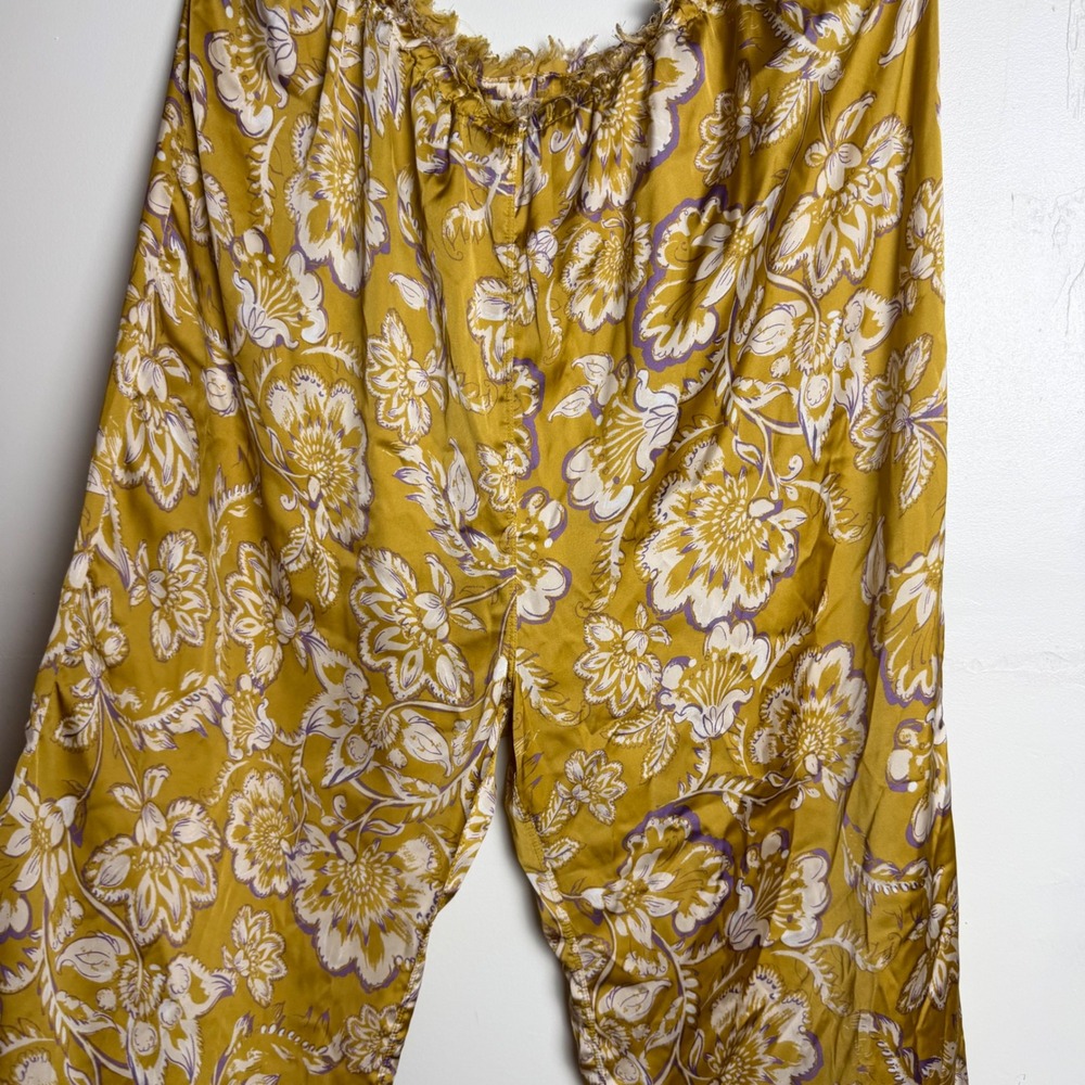 Free People Golden Combo Dreamy Days Pajama Set Oversized Wide Leg - Picture 5 of 13
